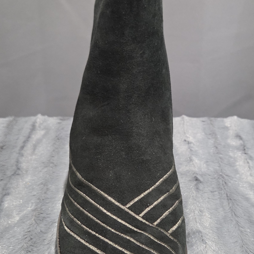 Elegant Fly London Black and Gold Suede Women's Boots Size 9.5 (40 EU)